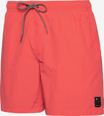 Shorts de bain 'FAST' PROTEST en orange : devant