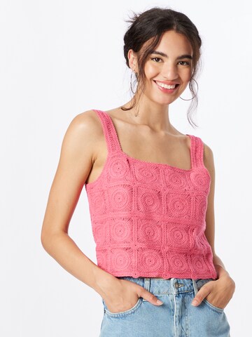 River Island Knitted top in Pink: front