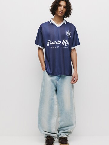 Pull&Bear Póló - kék: elől
