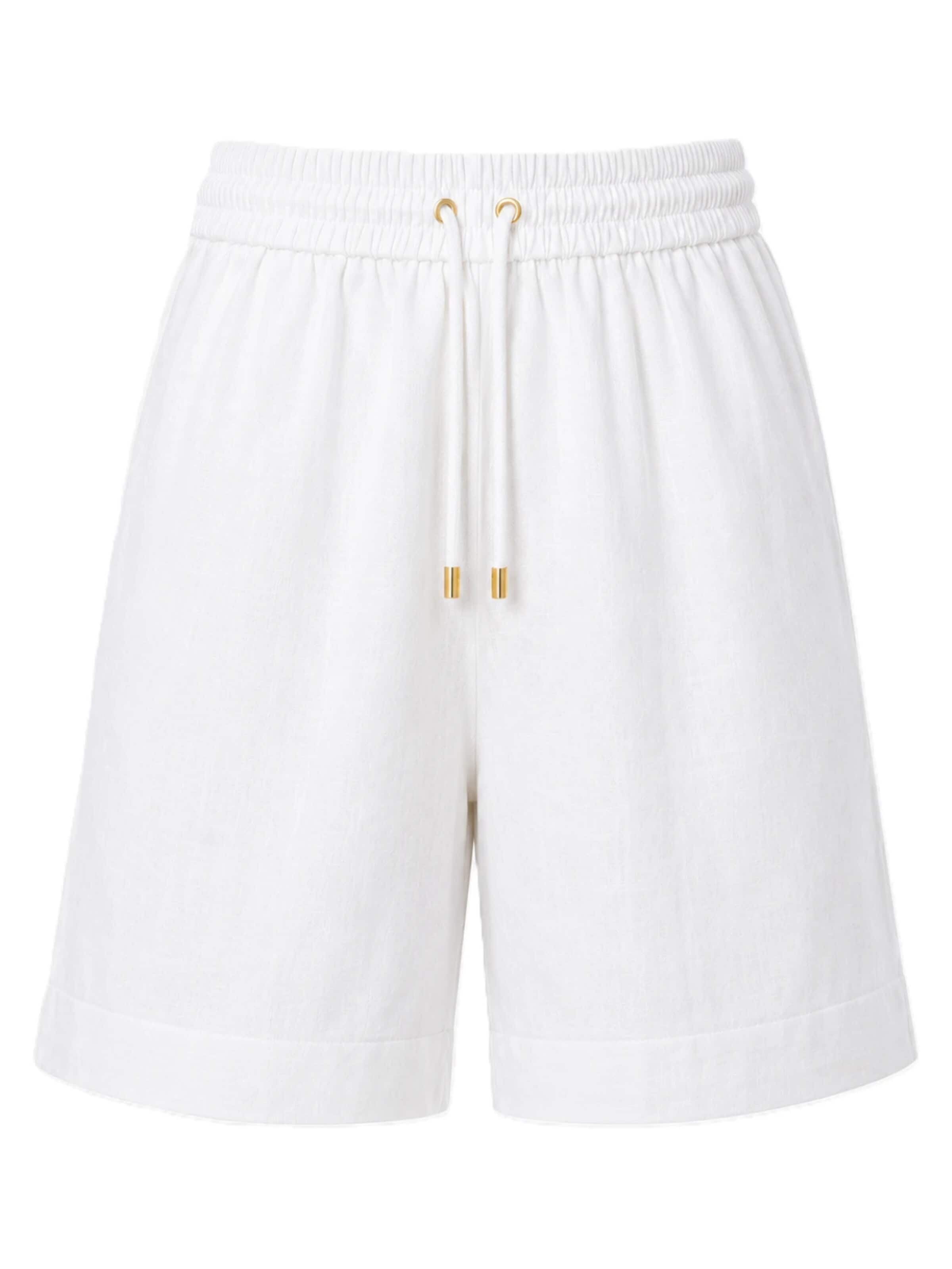 BREEZERA Pants 'Leinenshorts' in White: front