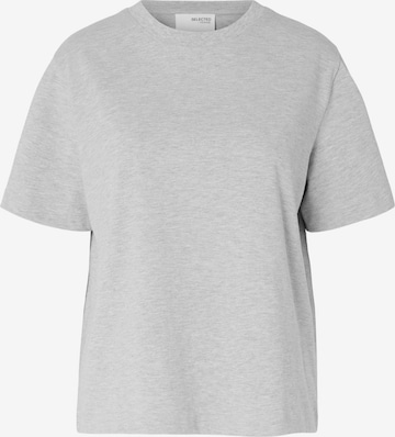 T-shirt 'ESSENTIAL' SELECTED FEMME en gris : devant