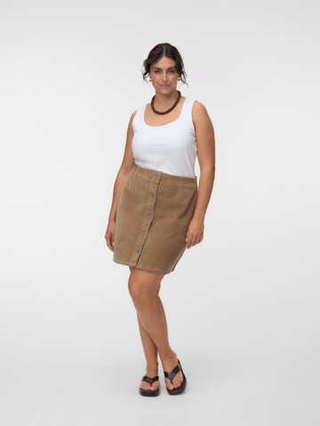 Vero Moda Curve - Falda 'VMCETTA' en marrón