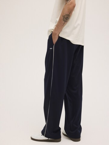 FILA Loosefit Broek 'LAVIS relaxed straight piping track pants' in Blauw