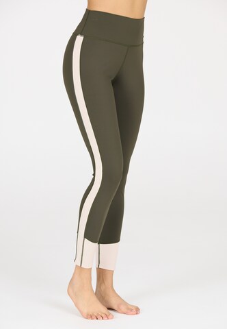 Athlecia Skinny Tights 'Aspasia' in Braun: Vorderseite