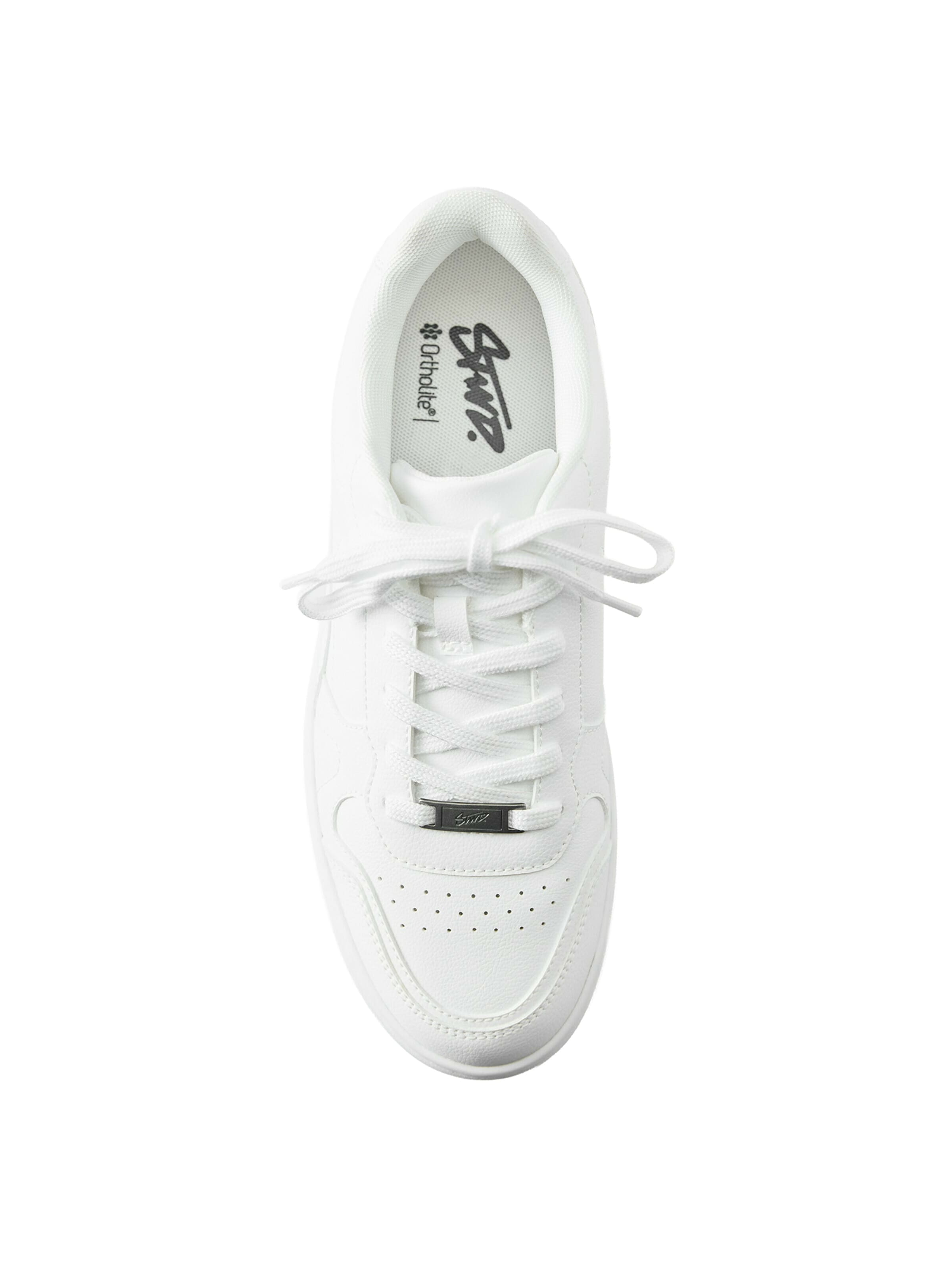 Sneaker low 'BAMBA' de la Pull&Bear pe alb