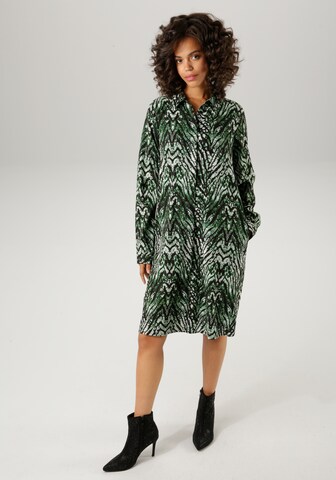 Aniston CASUAL Shirt Dress in Green: front