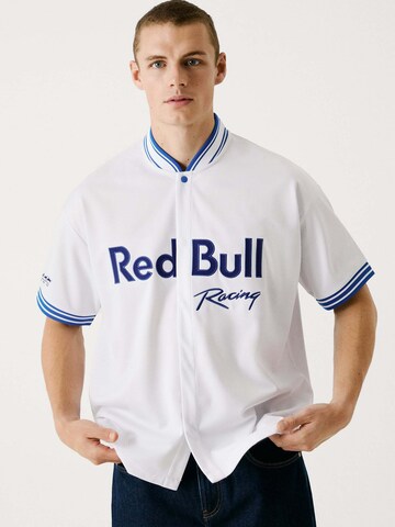 Red Bull Racing x Pepe Jeans Regular fit Overhemd 'Red Bull Racing x Pepe Jeans' in Wit: voorkant