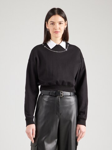 HUGO - Sudadera 'Dewita' en negro: frente