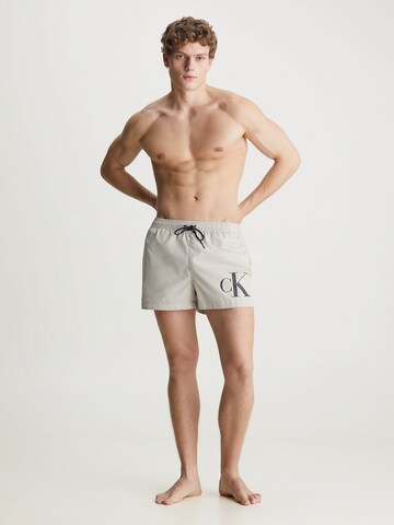 Calvin Klein Swimwear Board Shorts in Beige