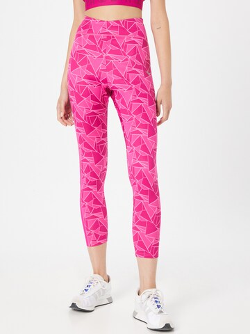 MIZUNO Skinny Workout Pants in Pink: front