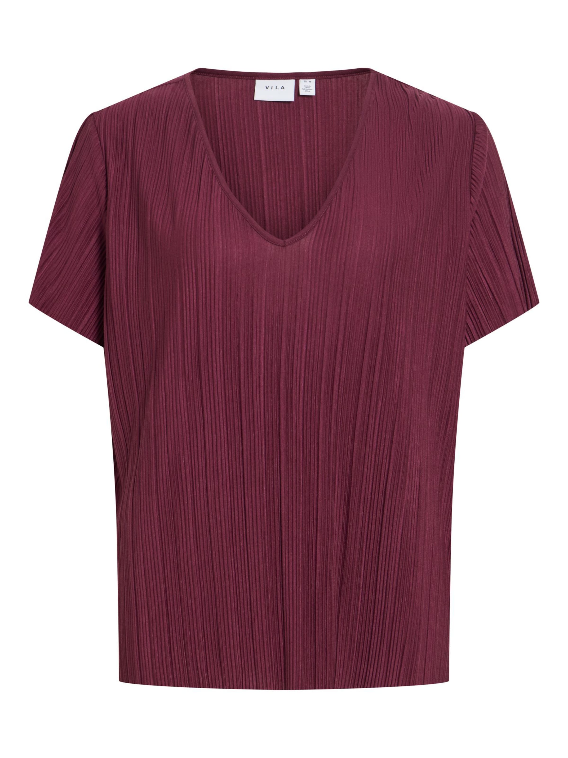 VILA T-Shirt 'VIPlis' in Lila: Vorderseite