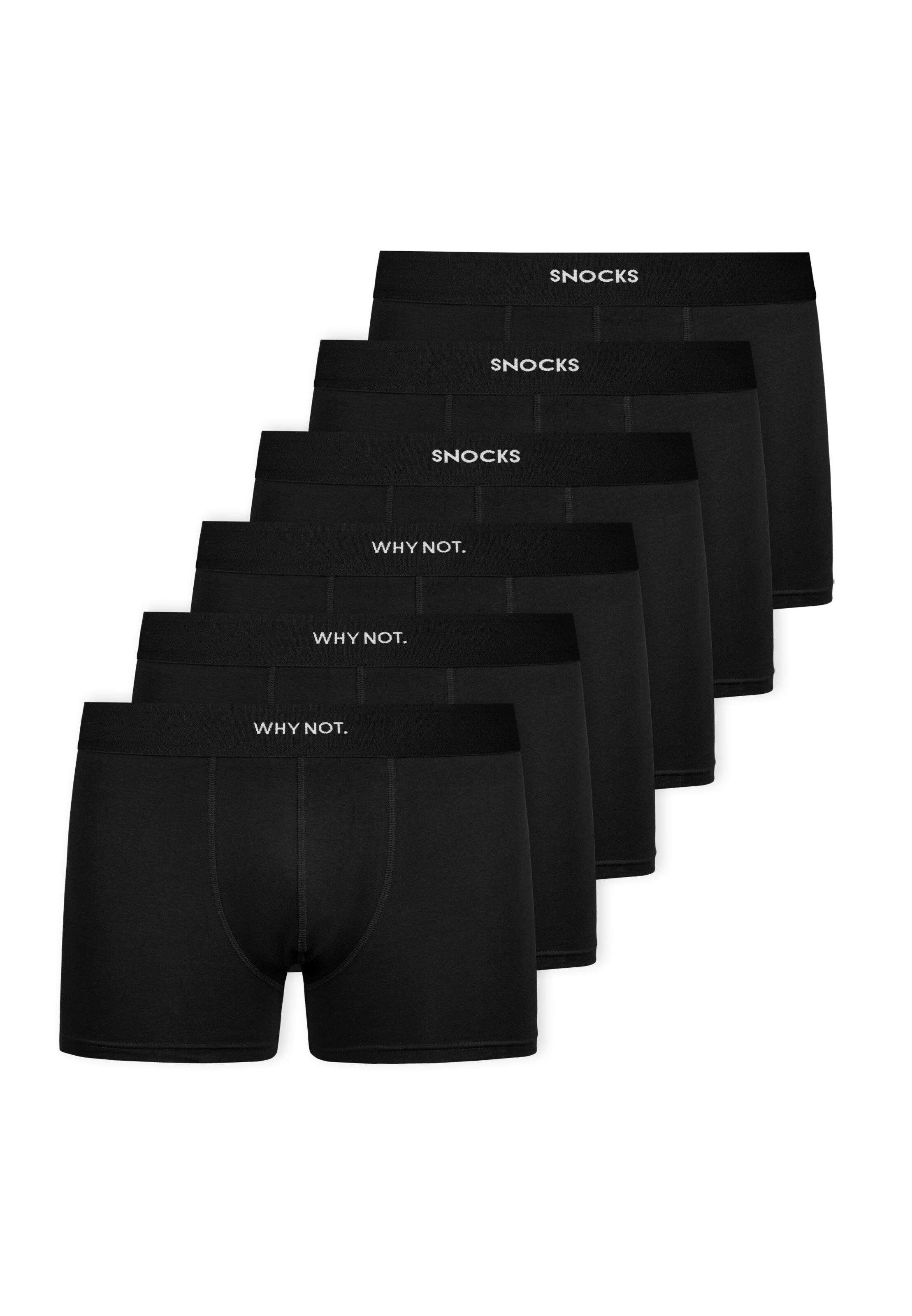 SNOCKS Boxer shorts in Black: front