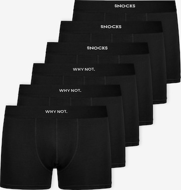 SNOCKS Boxershorts in Schwarz: Vorderseite