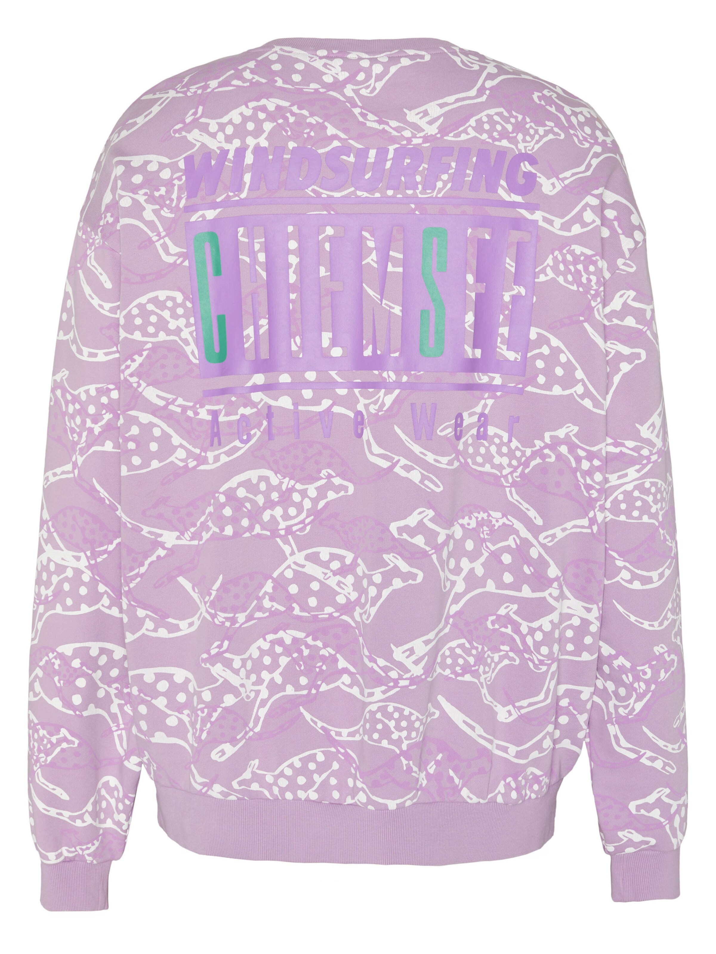 CHIEMSEE Sweatshirt ' mit Känguru-Alloverprint ' in Purple