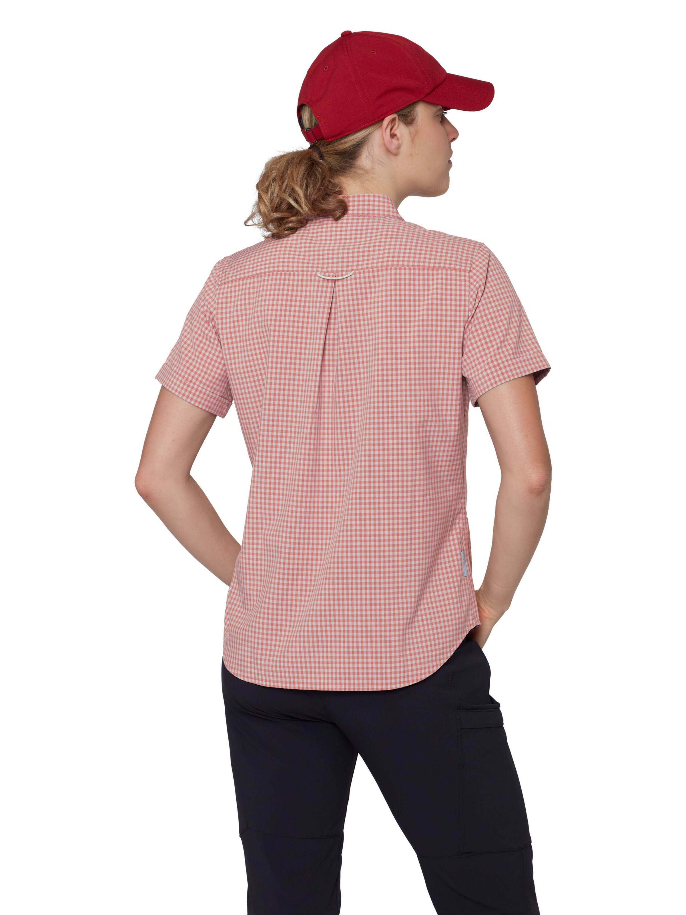 MAMMUT Athletic Button Up Shirt in Red