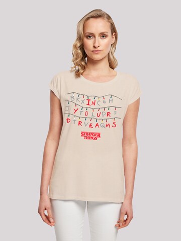 T-shirt 'Stranger Things In Your Dreams Netflix TV Series' F4NT4STIC en beige : devant