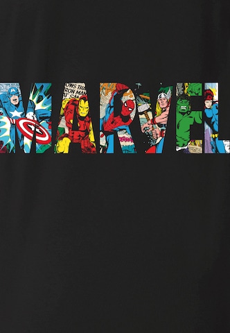 LOGOSHIRT Shirt 'Marvel Comic Colour Logo' in Black