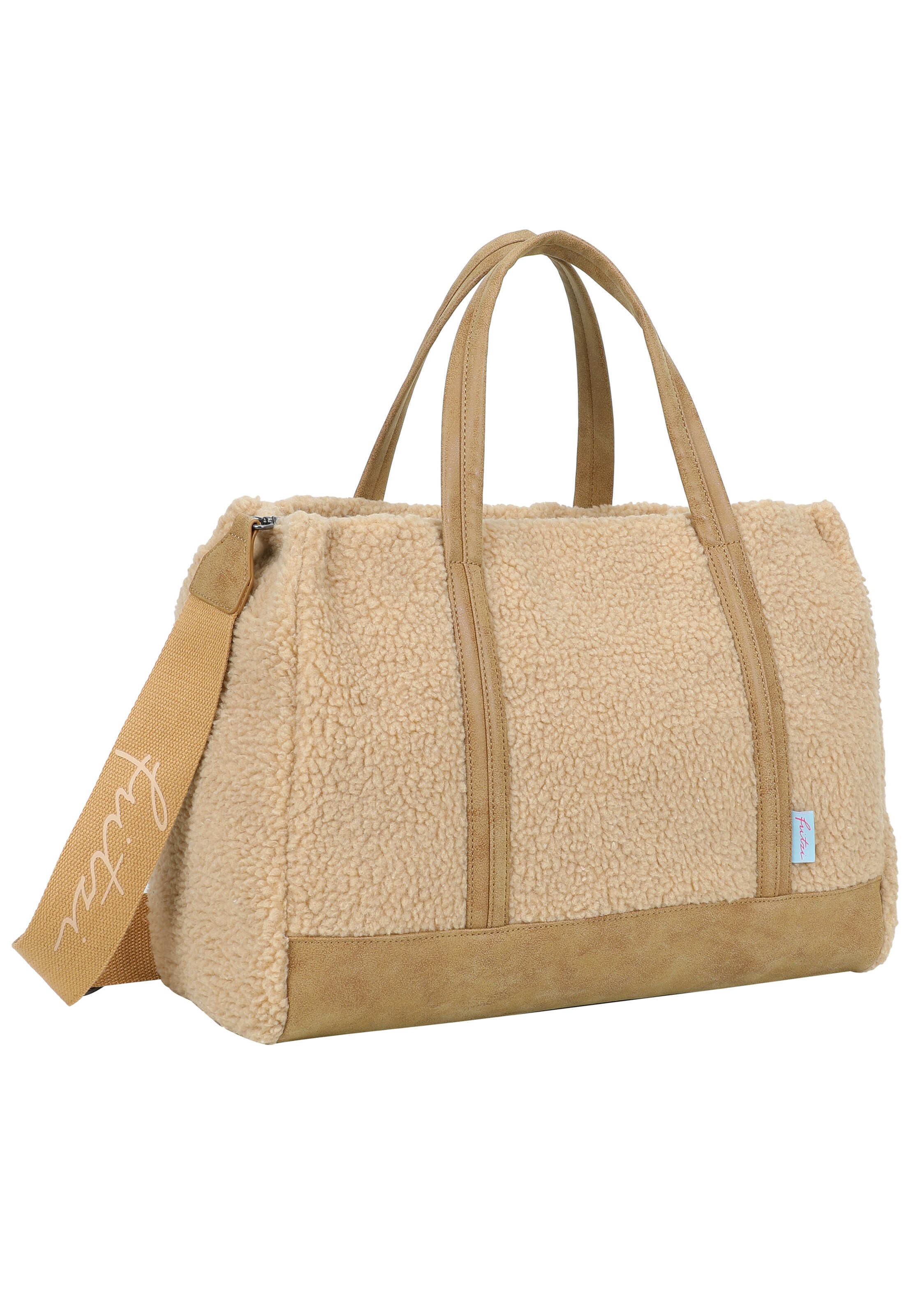 Fritzi aus Preußen Shoulder bag 'Easy Tote Limited Teddy' in Beige