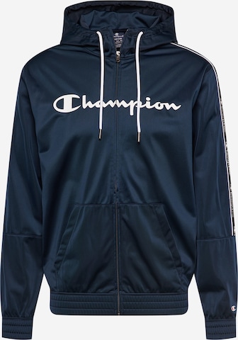 Champion Authentic Athletic Apparel Суичъри с качулка в синьо: отпред