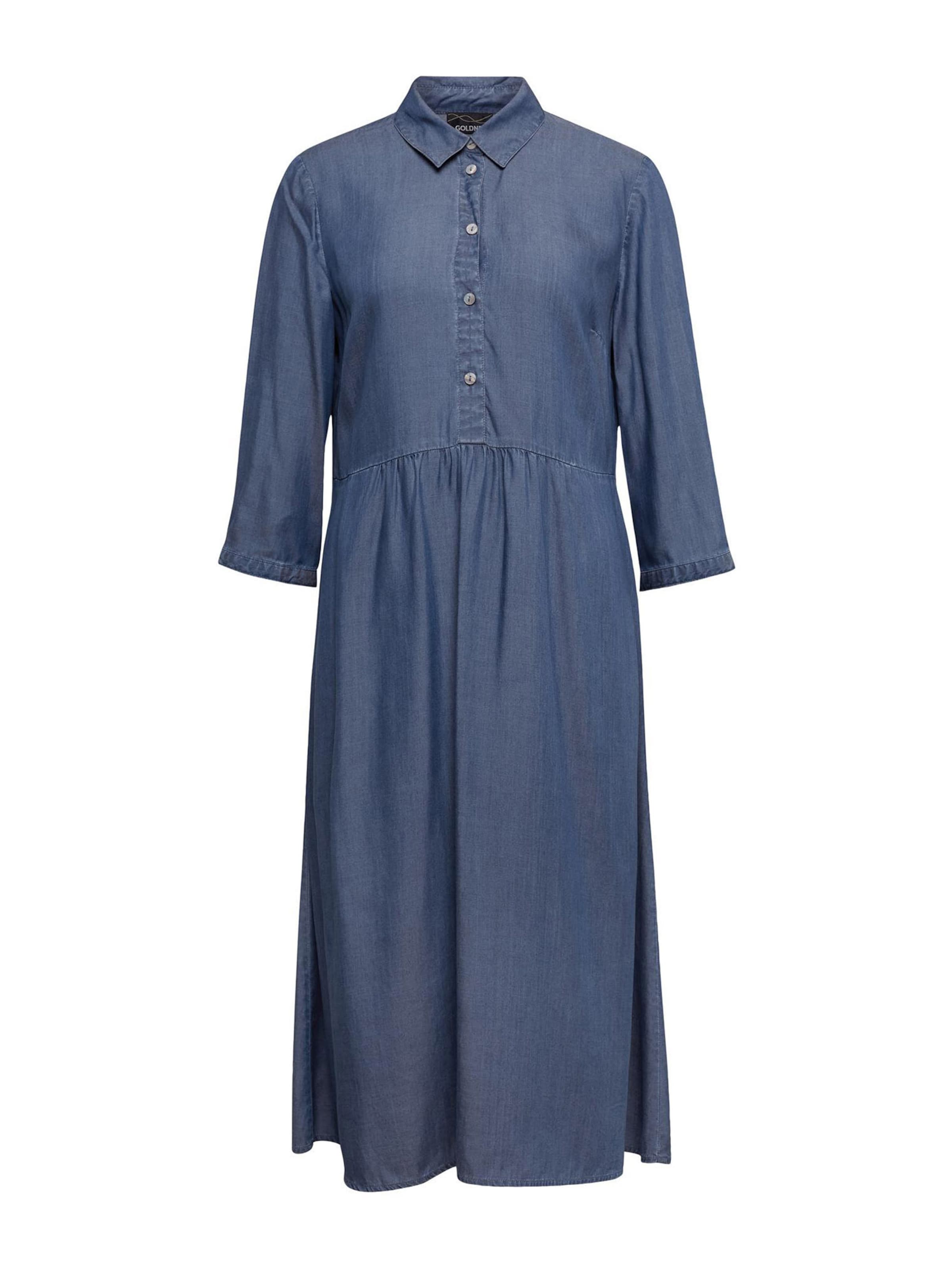 Goldner Kleid in Blau: Vorderseite