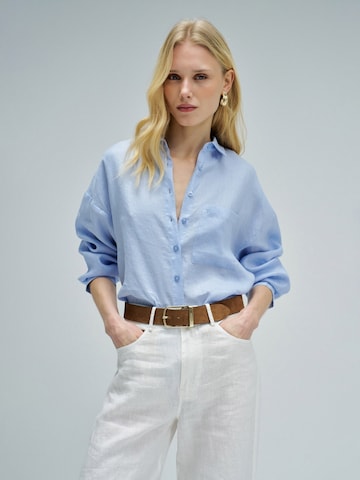 Salsa Jeans Bluse in Blau: Vorderseite