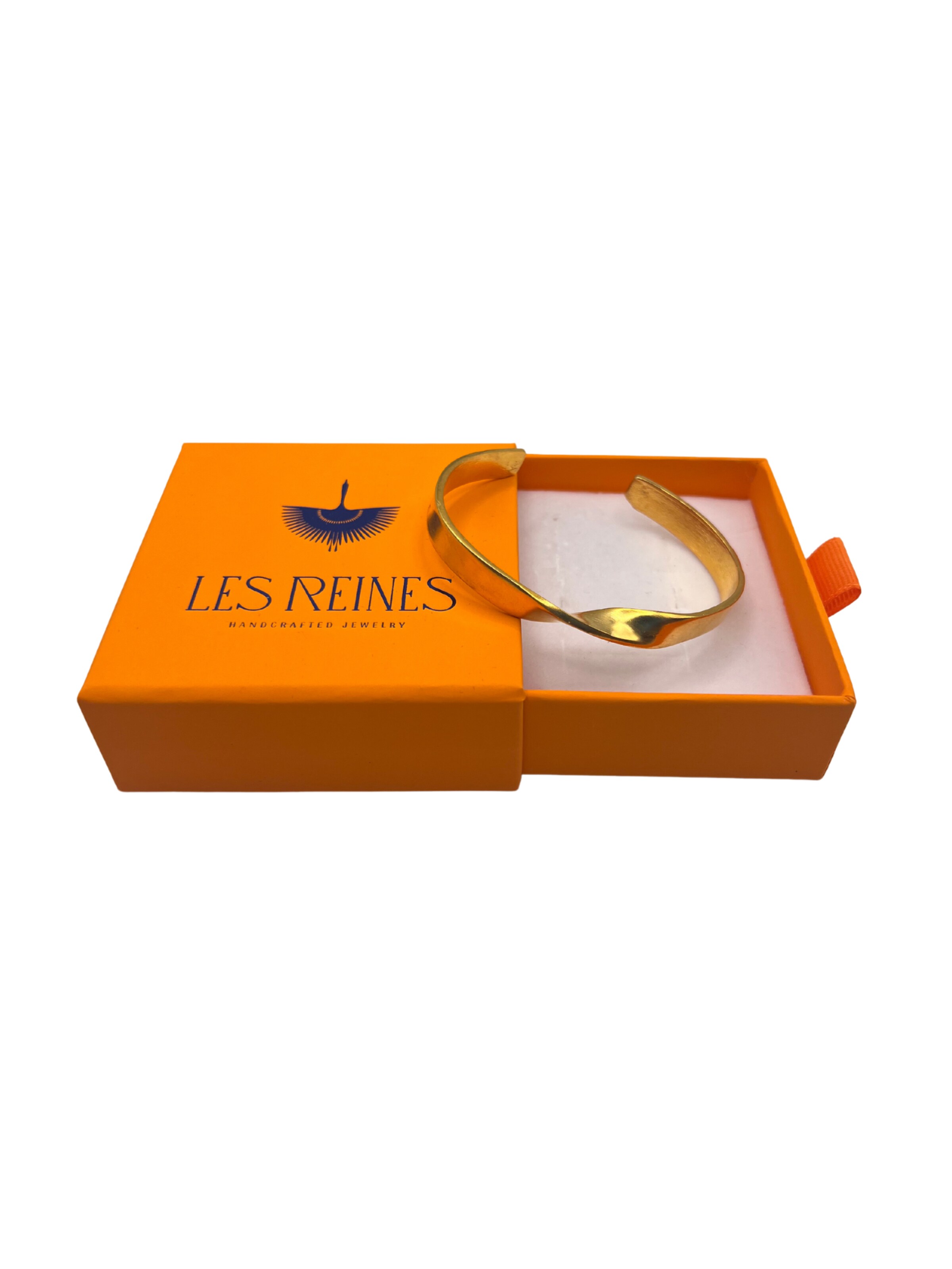 Les Reines Armband 'Golden Arc - Cuff Bracelet 24K Gold Plated' in Goud