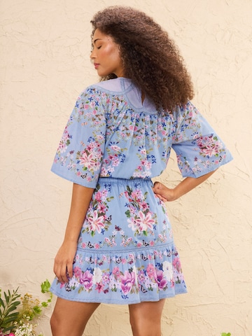 love & roses - Falda en azul