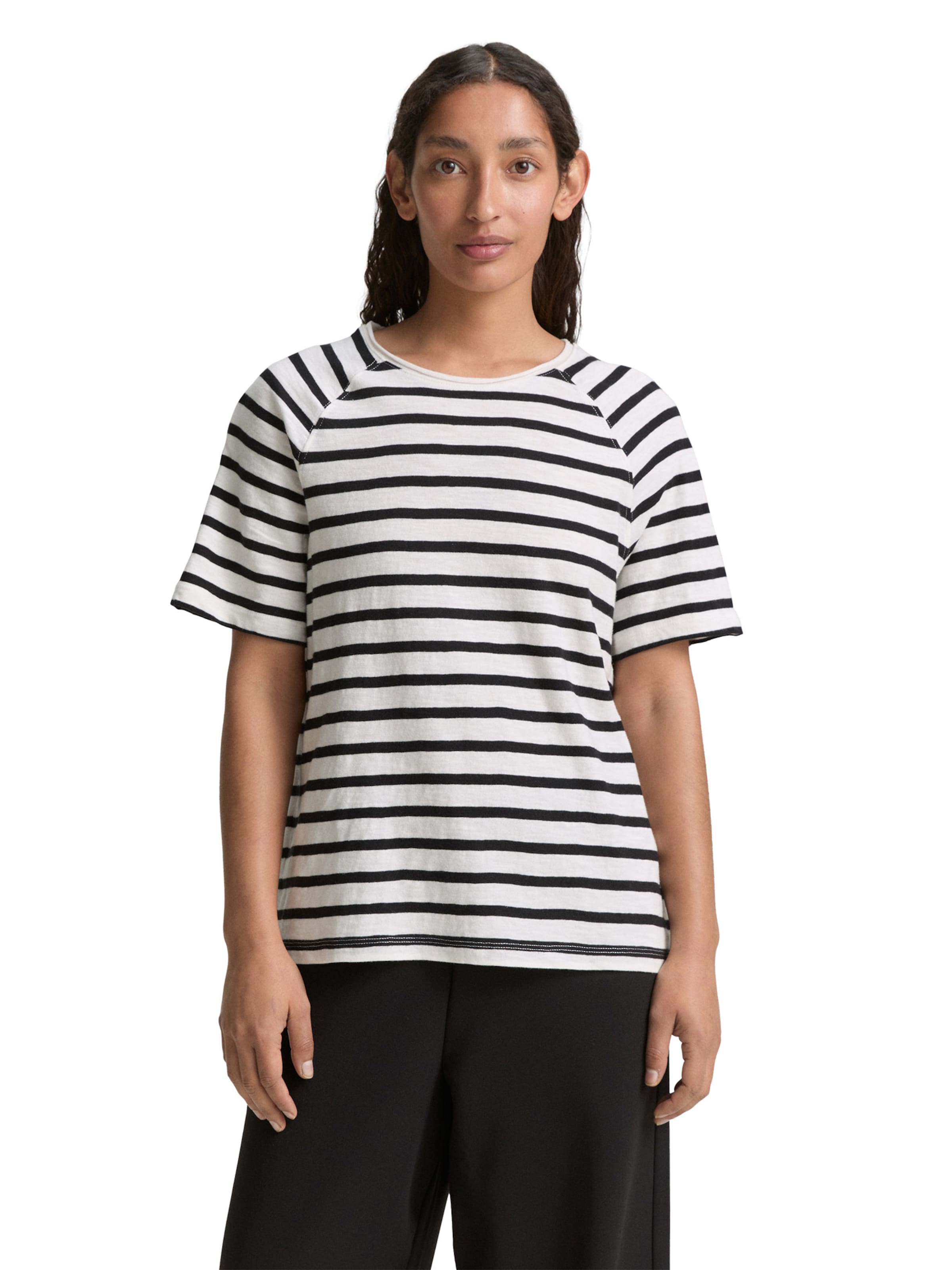 Tricou de la TOM TAILOR pe alb: față