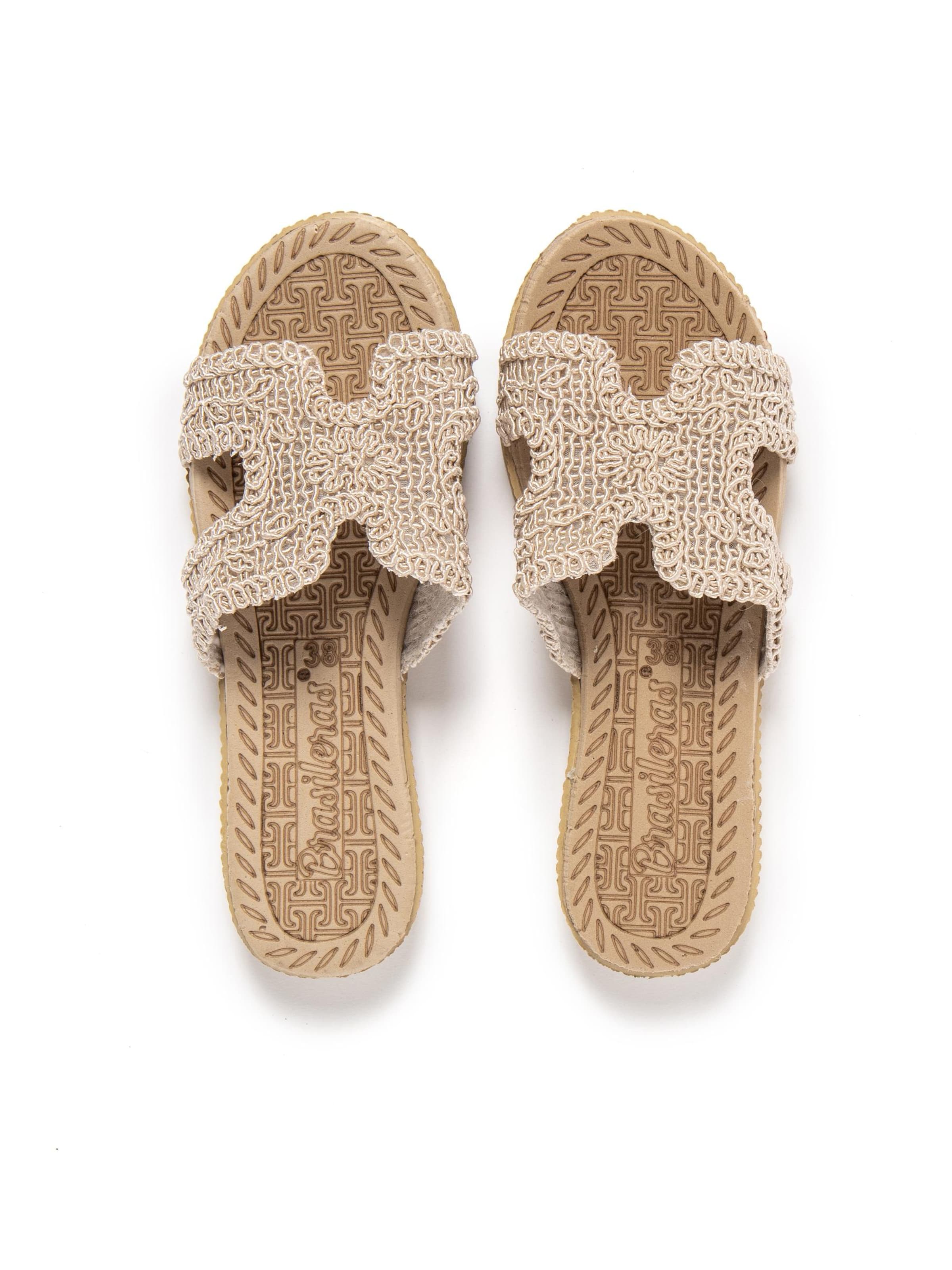 Brasileras Slippers 'Braida' in Beige