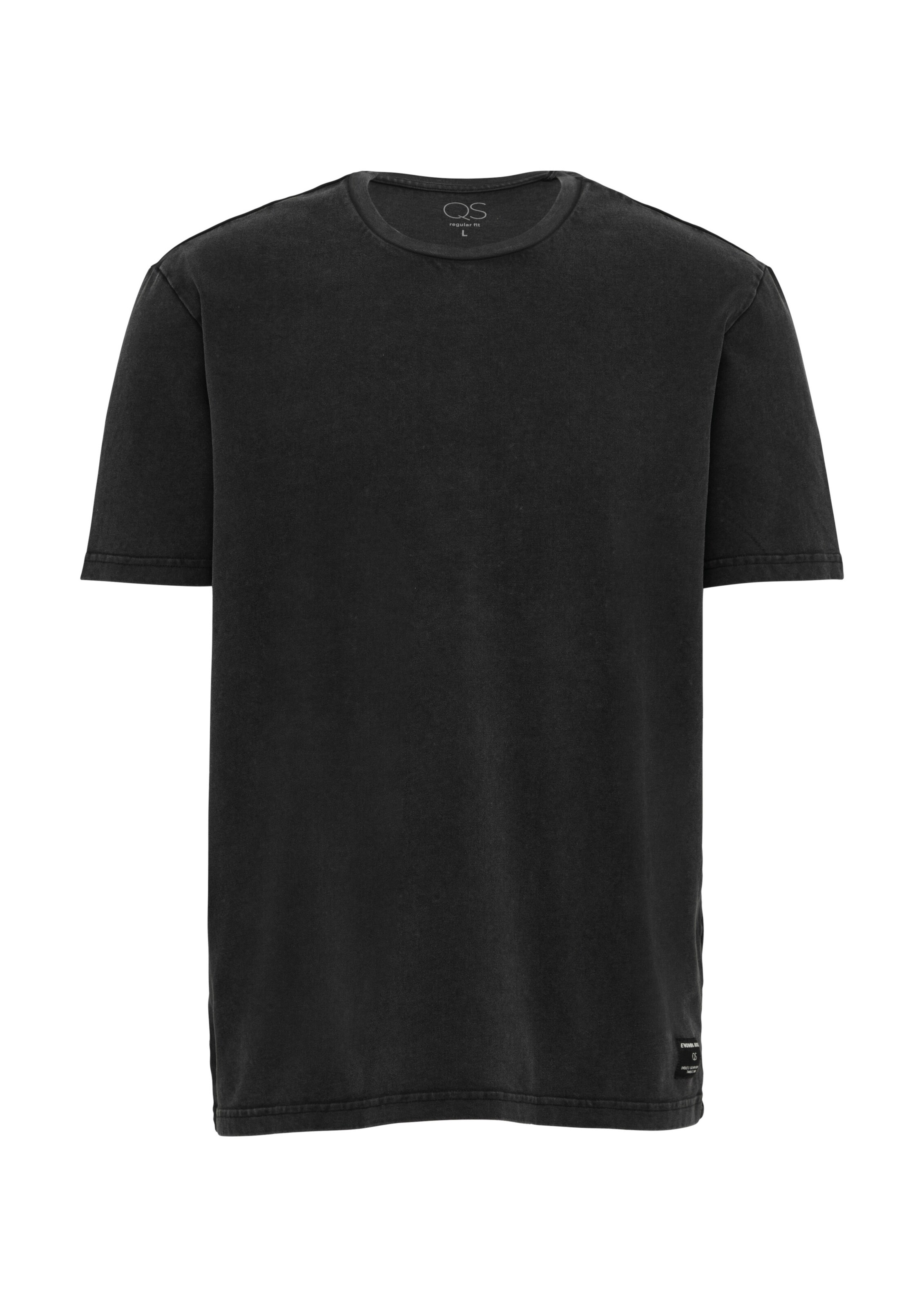 T-Shirt QS en noir : devant