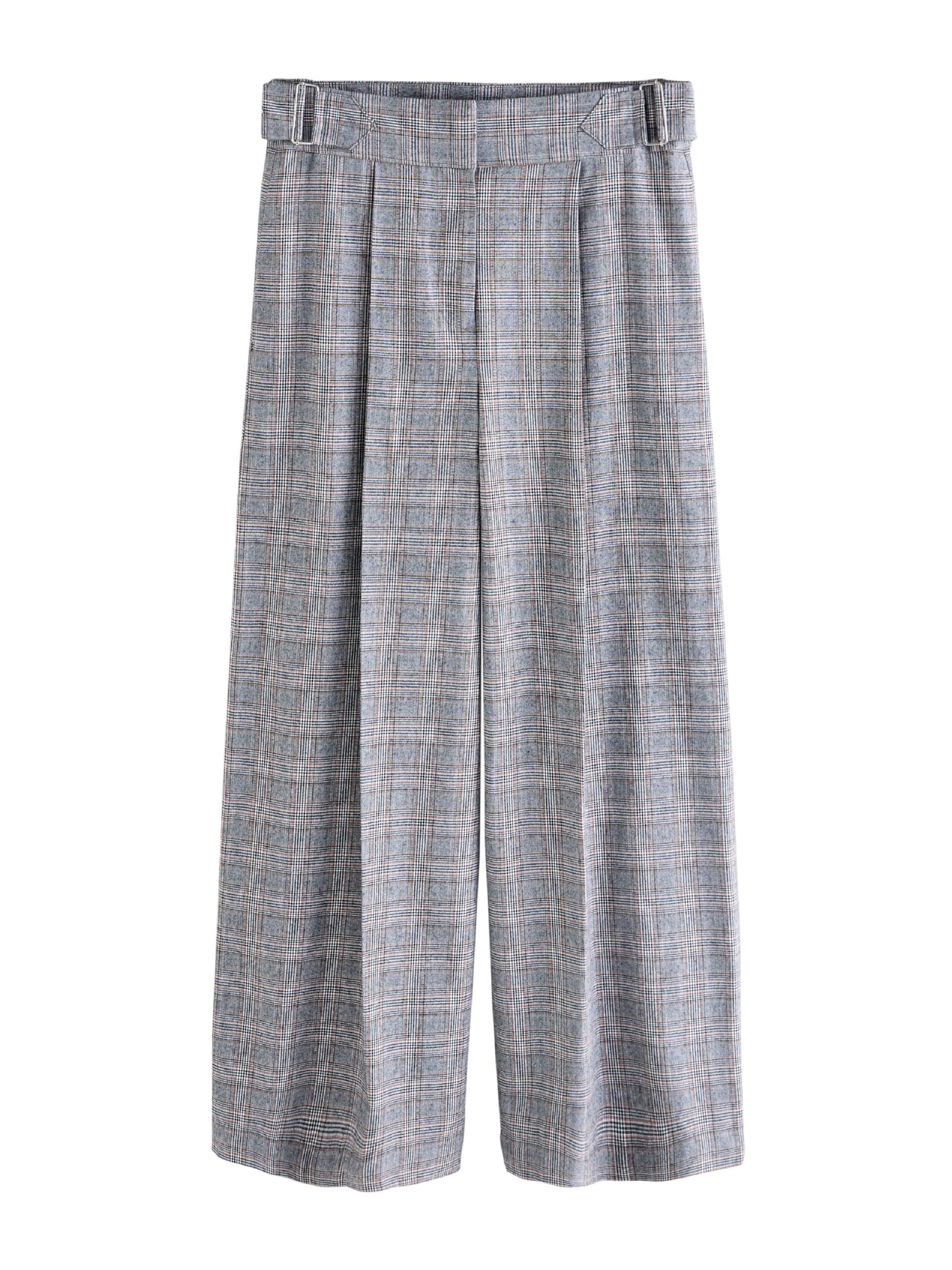 Next Wide leg Veckad byxa i grå: framsida