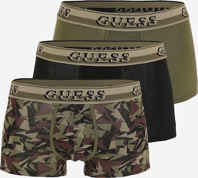 GUESS Boxers en kaki / olive / bourgogne / noir, Vue avec produit