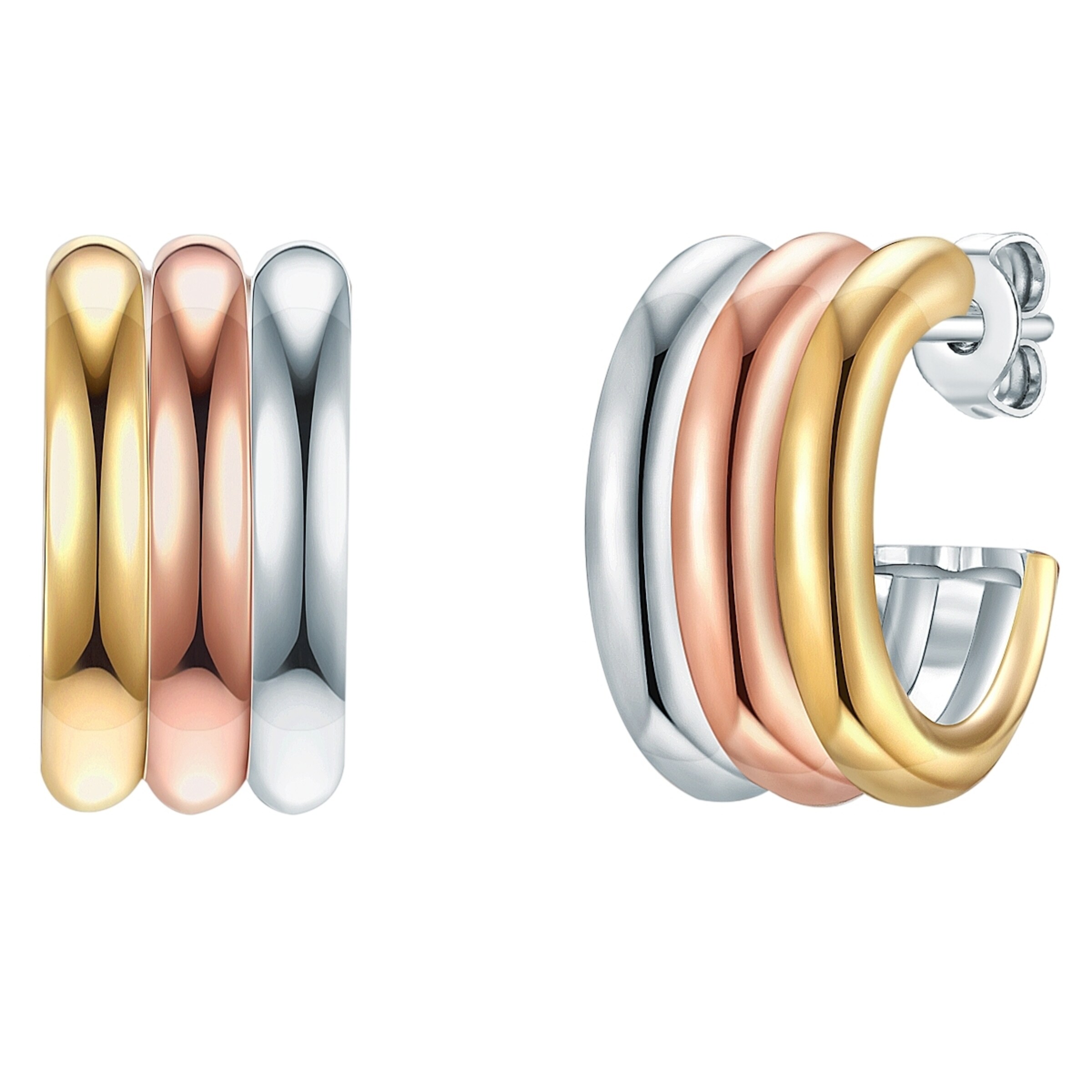 Rafaela Donata Pendientes en oro / oro rosa / plata, Vista del producto