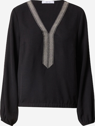 ABOUT YOU Blouse 'Emely' in Zwart: voorkant