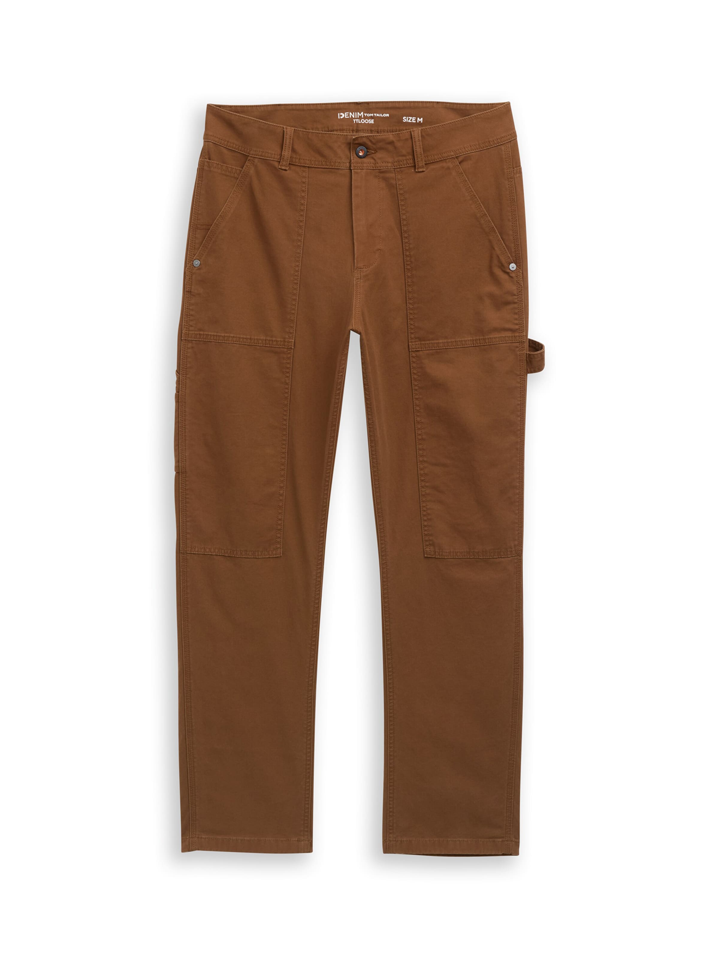 TOM TAILOR DENIM Обычный Штаны в Коричневый: спереди