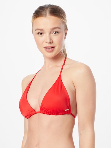 HUGO Red Triangle Bikini Top 'Pure' in Red: front