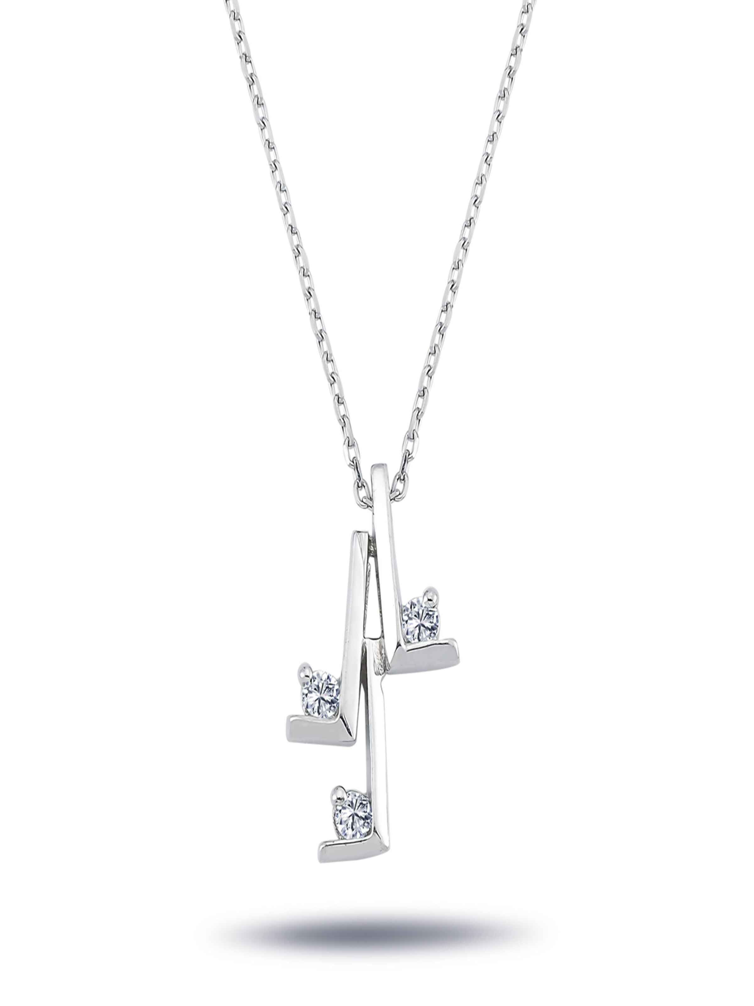 EinStein Diamant Necklace in Silver