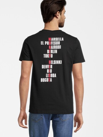 Course Shirt 'La Casa de Papel' in Zwart