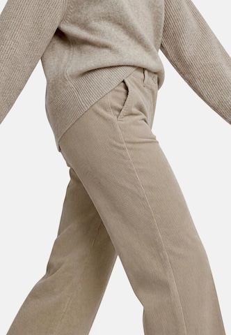 zero Regular Casual-Hose mit Bügelfalte in Beige