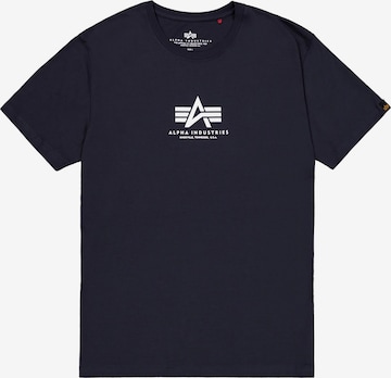 ALPHA INDUSTRIES Shirt 'Basic Mid Logo' in Blau: Vorderseite