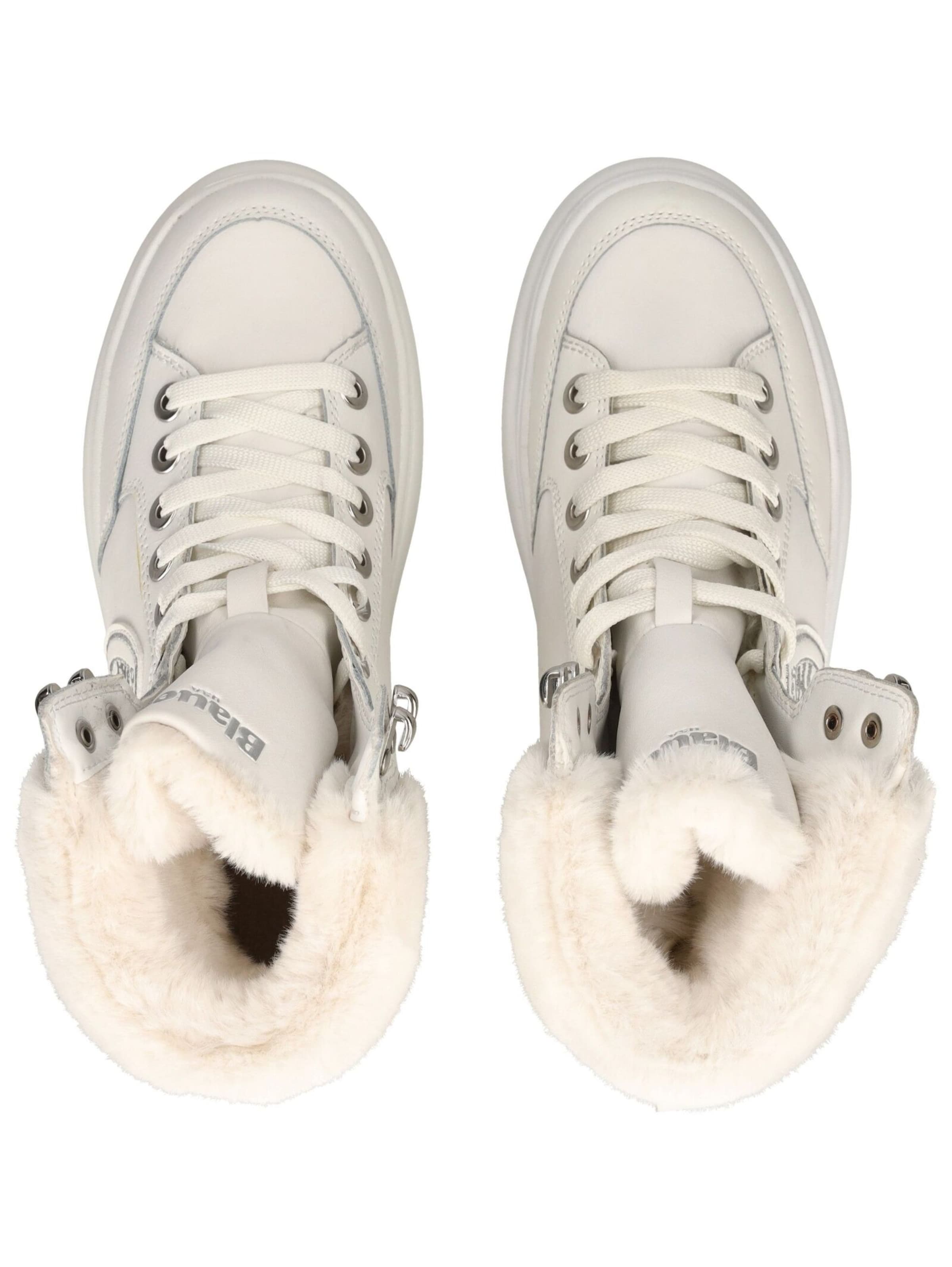 Stivaletto stringato di Blauer.USA in bianco