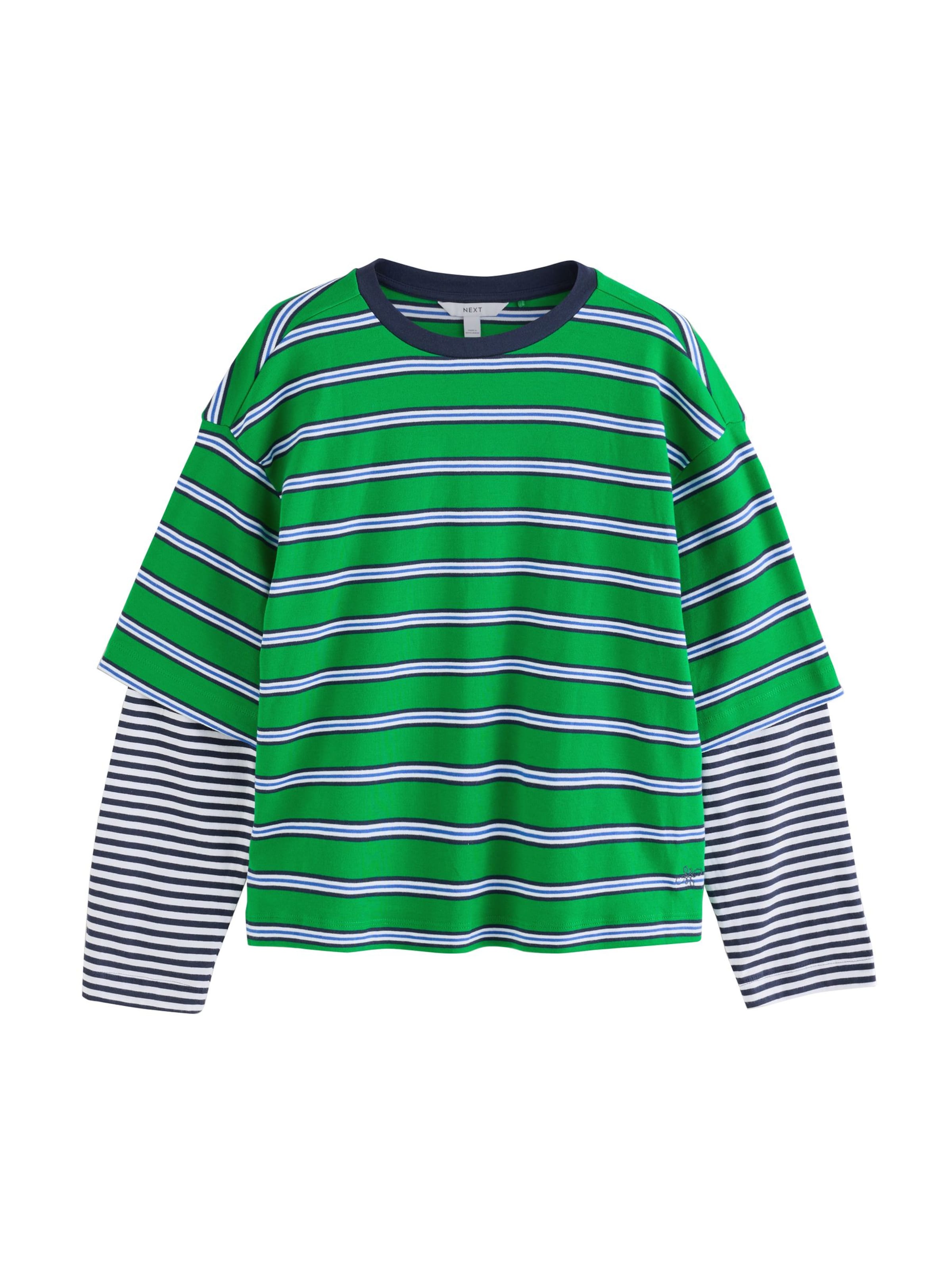 Maglietta in S-M Next di colore navy / blu reale / verde erba / bianco, Visualizzazione prodotti