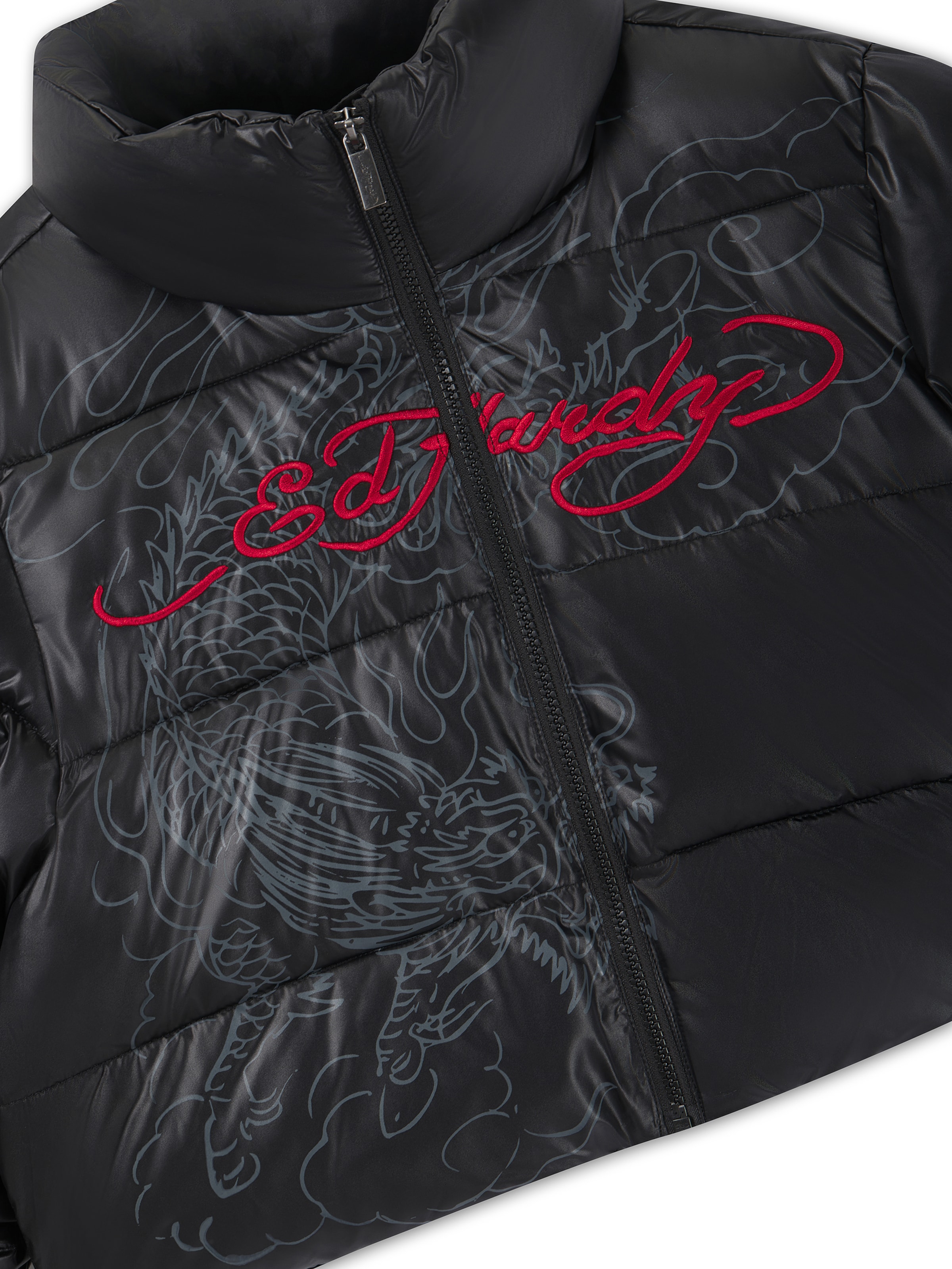 Ed Hardy Winterjas in Zwart