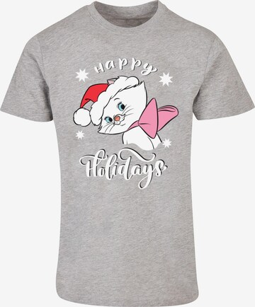 ABSOLUTE CULT T-Shirt 'Aristocats - Happy Holidays' in Grau: predná strana