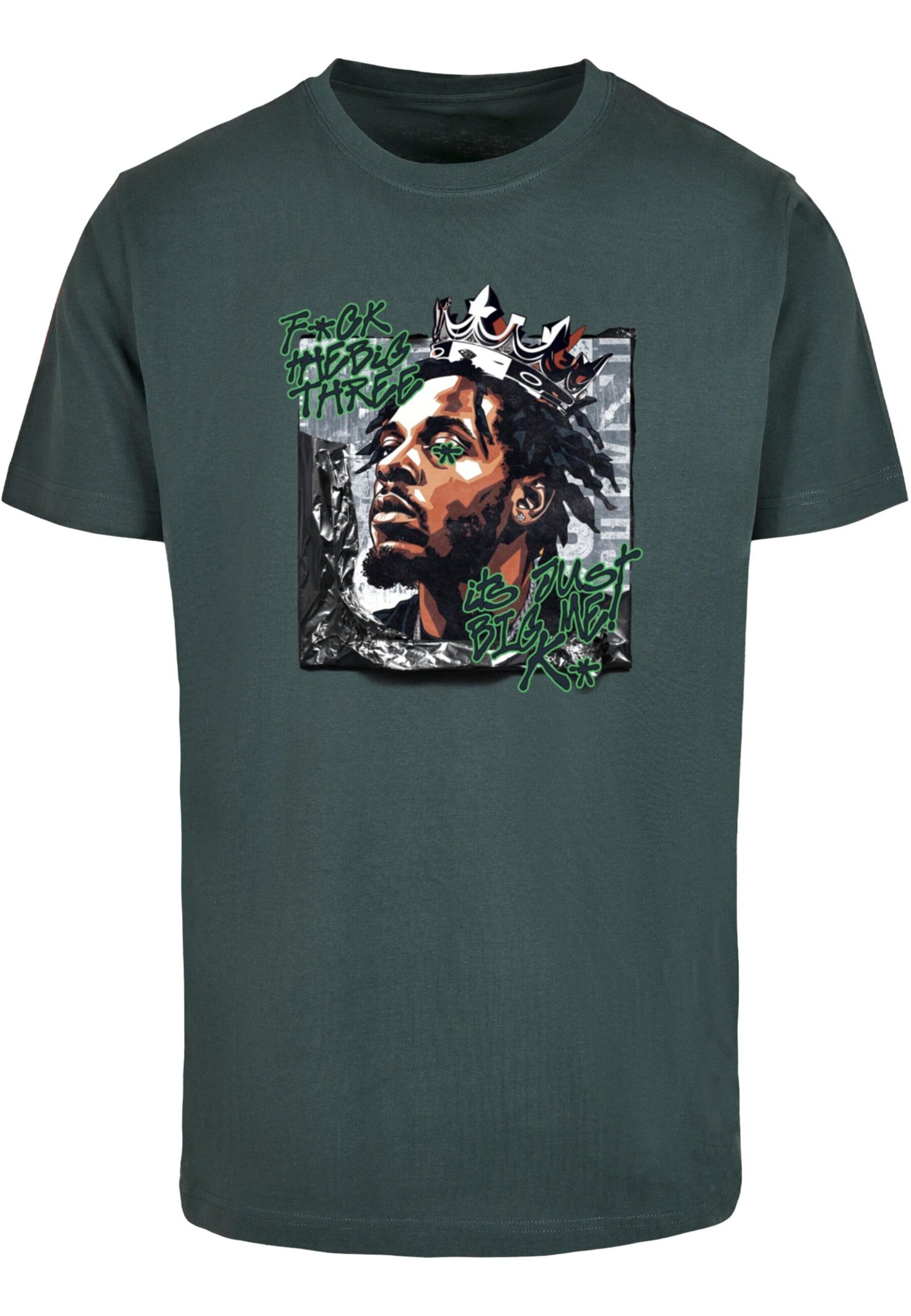 T-Shirt Mister Tee en vert : devant
