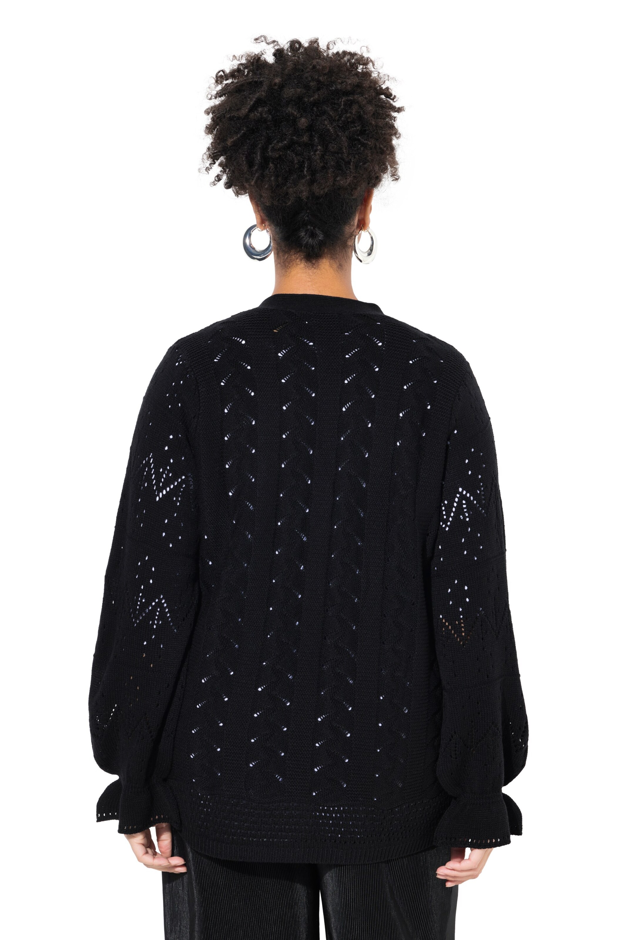 MIAMODA Knit cardigan in Black