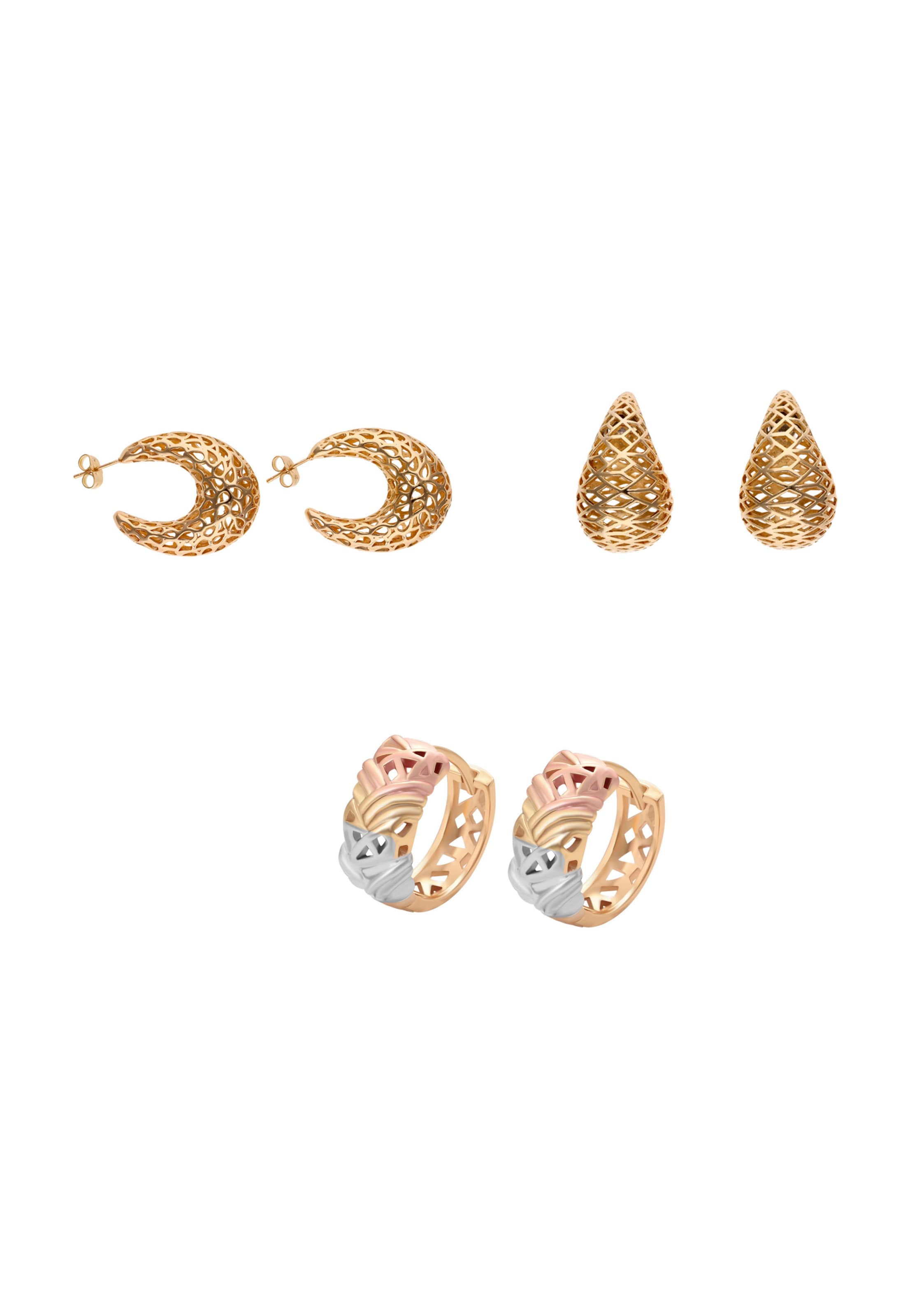 faina - Conjunto de joyería en oro: frente
