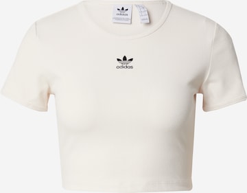 ADIDAS ORIGINALS T-Shirt 'Essentials Rib' in Weiß: predná strana