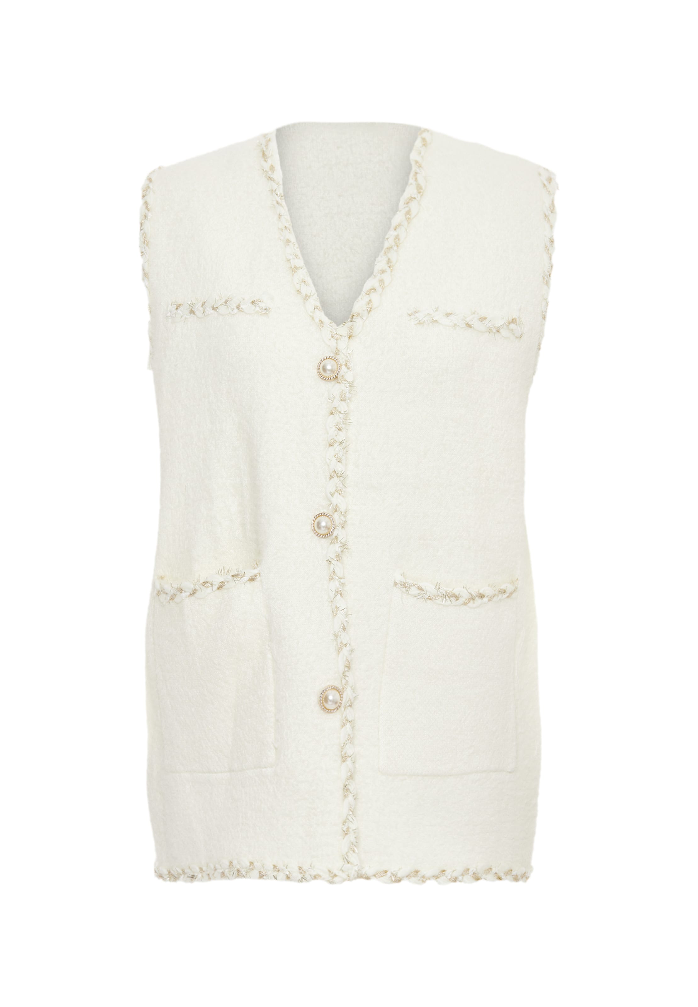 ZITHA Weste in Weiß: Vorderseite