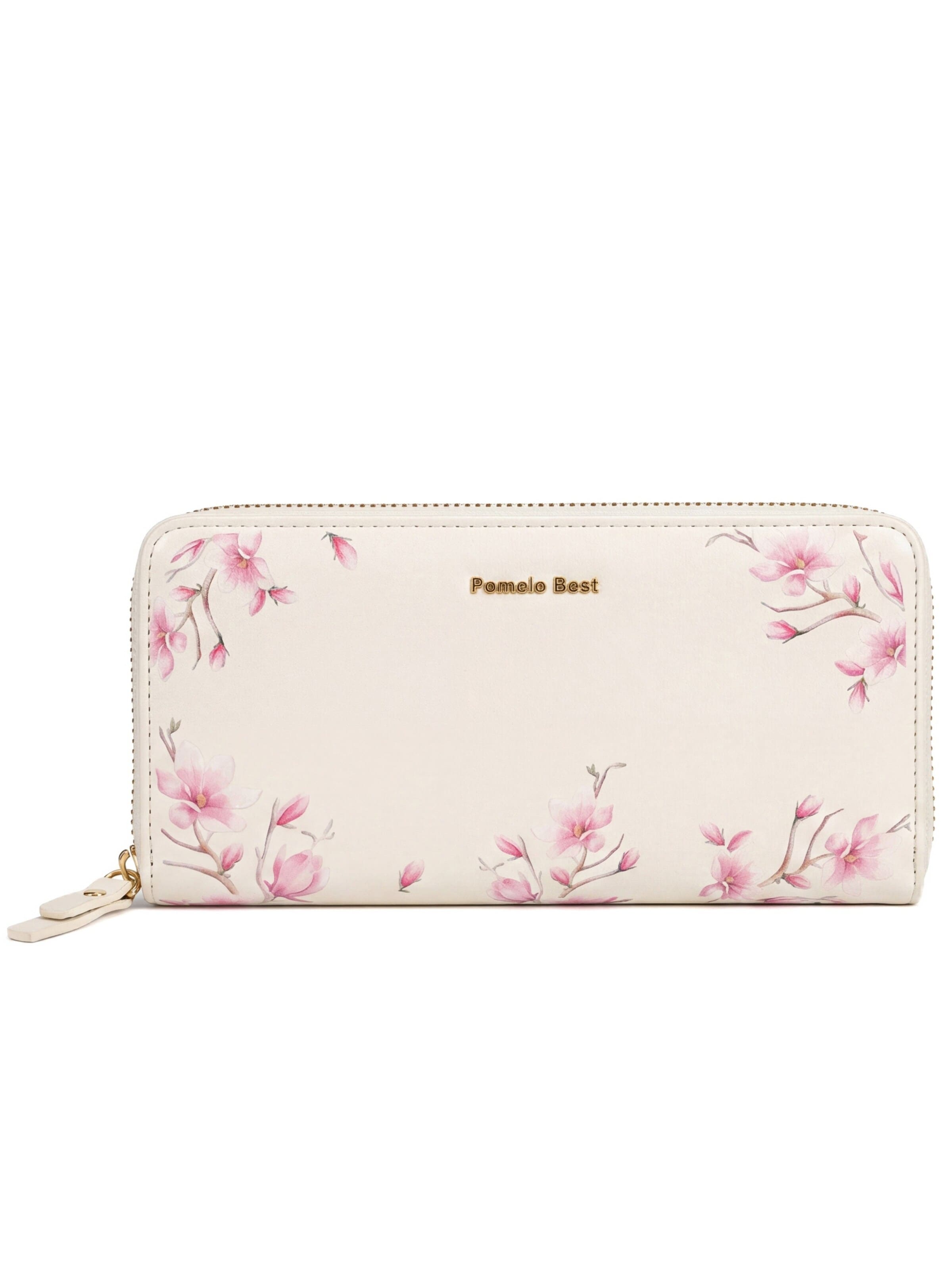 Pomelo Best Wallet 'Pomelo Best Portemonnaie Damen mit Blumenprint' in Beige: front